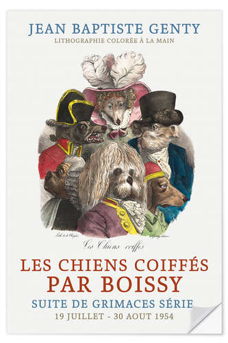 Sticker mural Le Chiens Coiffés - Boissy