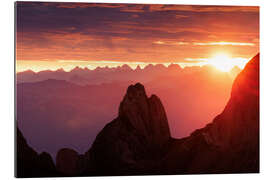 Tableau en plexi-alu Sunrise in the Alpstein