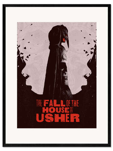 Inramat konsttryck Fall of the House of Usher
