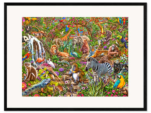 Impression artistique encadrée Animal Atrium