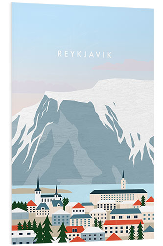 Bilde på skumplate Reykjavik Travel Art