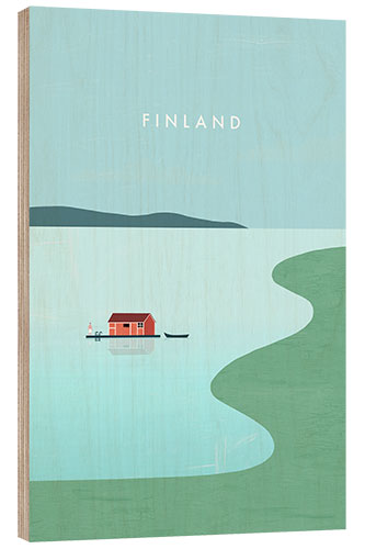 Stampa su legno Finnland Travel Art