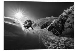 Magnettafel Tiefschnee Skisprung