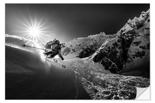 Adesivo murale Snow Splash Over the Edge