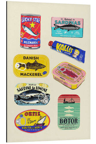 Aluminium print Canned Fish