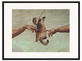 Gerahmter Kunstdruck Touch of the Kitty