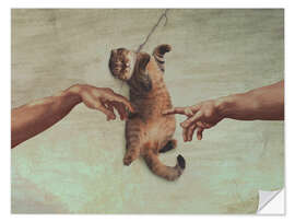 Vinilo para la pared Touch of the Kitty