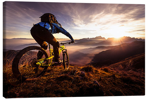 Lienzo Cross bike in the mountains