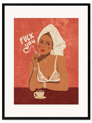 Ingelijste kunstdruk Morning Thoughts