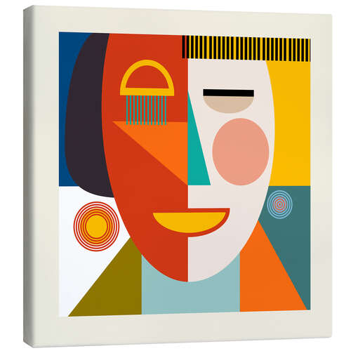 Canvas print Face and Stripes