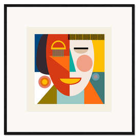 Framed art print Face and Stripes