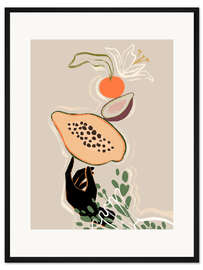 Gerahmter Kunstdruck Balancing Fruits