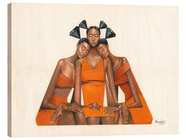 Hout print Diamond Sisterhood