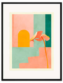 Gerahmter Kunstdruck Space Treppe