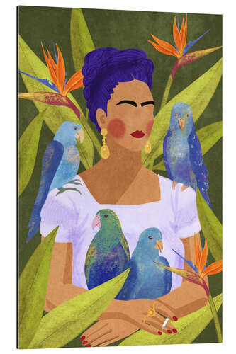 Gallery print Frida and Parrots