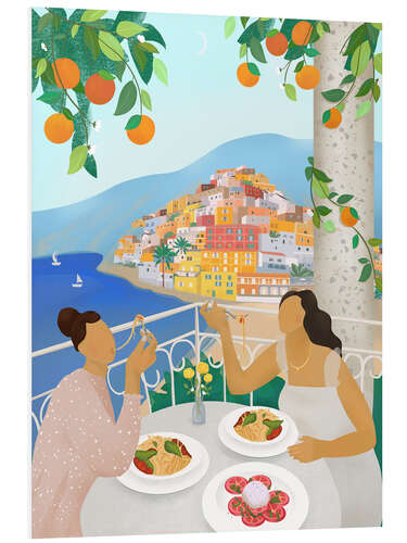 Foam board print Girls in Positano