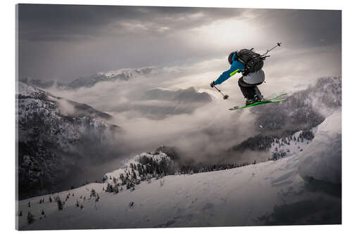 Acrylic print Backcountry Skiing