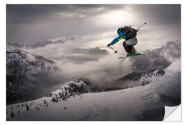 Selvklæbende plakat Backcountry Skiing