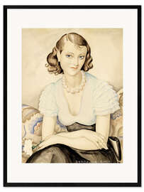 Inramat konsttryck Portrait of a Young Woman