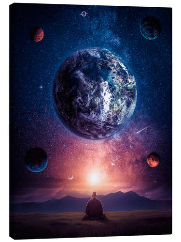 Canvas print Meditation in the Universe