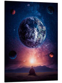 Magnettafel Meditation im Universum