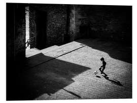 Foam board print Child Playing Football