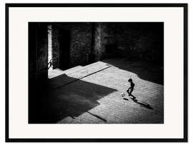 Impression artistique encadrée Child Playing Football