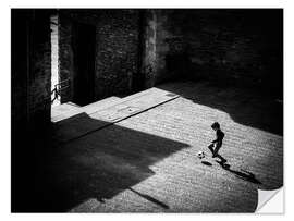 Autocolante decorativo Child Playing Football