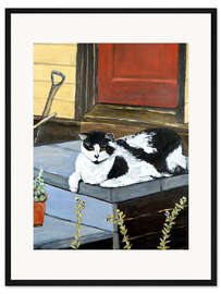 Gerahmter Kunstdruck Die Katze des Nachbarn