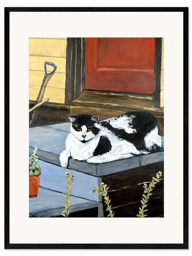 Ingelijste kunstdruk The Neighbor's Cat