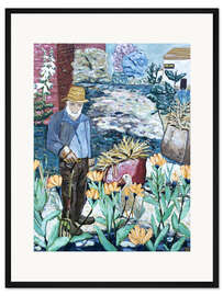 Gerahmter Kunstdruck Die Gans des Nachbarn