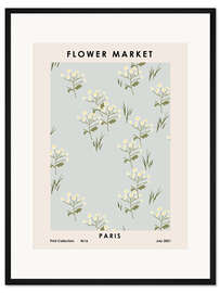 Gerahmter Kunstdruck Flower Market, Paris I