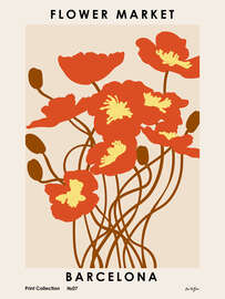 Magnettafel Flower Market, Barcelona
