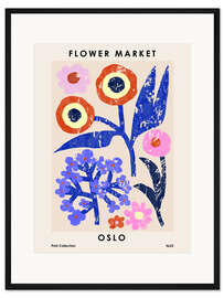 Gerahmter Kunstdruck Flower Market, Oslo