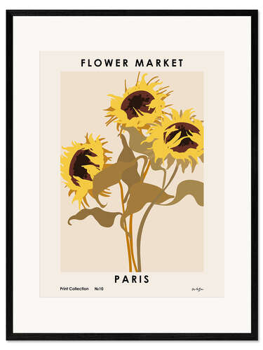 Gerahmter Kunstdruck Flower Market, Paris II