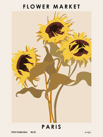 Magnettafel Flower Market, Paris II