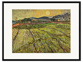 Plakat artystyczny premium w ramie Enclosed Field With Sunrise