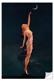 Muursticker Reaching For The Moon