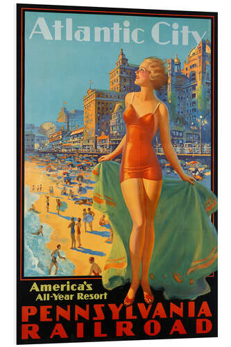 PVC print Travel to Atlantic City via Pennsylvania Railroad