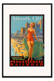 Gerahmter Kunstdruck Travel to Atlantic City via Pennsylvania Railroad