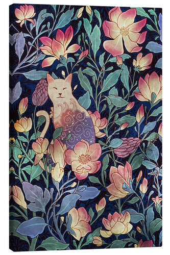 Canvas print Cat and Magnolia