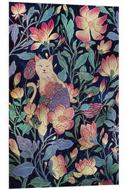 Foam board print Cat and Magnolia