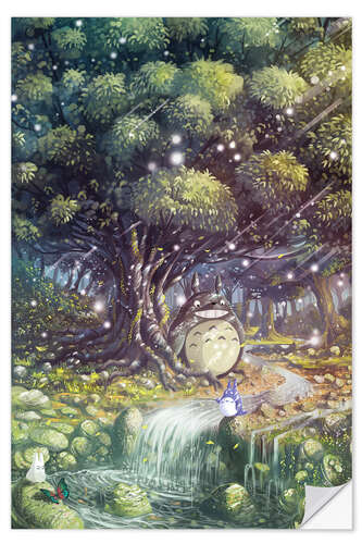 Selvklebende plakat Magical Paradise Totoro