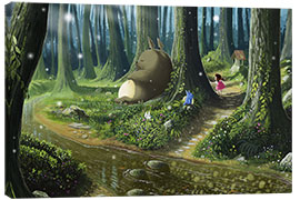 Stampa su tela  Totoro&#039;s Magical Forest - syntetyc