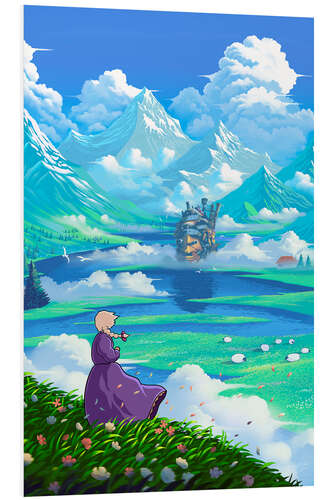 PVC print Gazing at the Castle