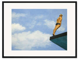 Gerahmter Kunstdruck Turmspringer auf der Platform - Sarah Morrissette