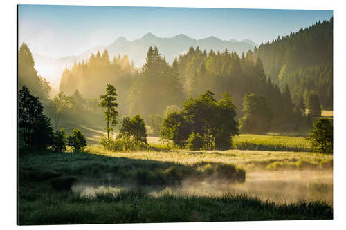 Cuadro de aluminio Forest at Geroldsee and Soiern Mounts