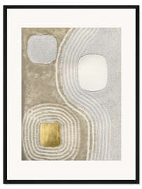 Gerahmter Kunstdruck Golden Ishi I