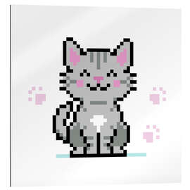 Gallery print Cute pixelated cat I