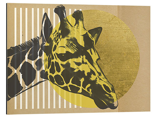 Alubild Gold-geometrische Giraffe II